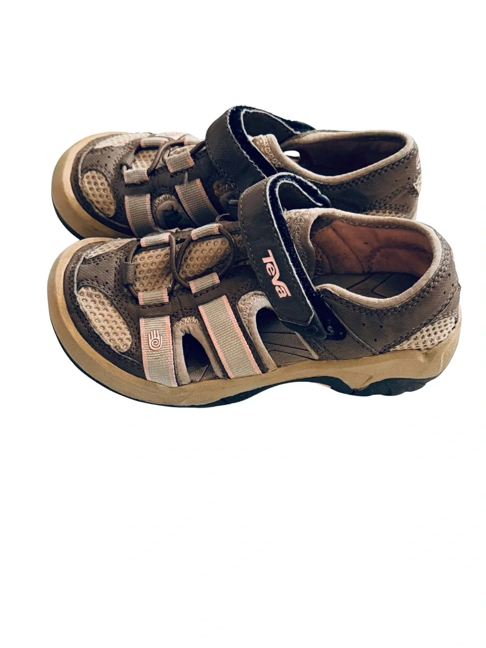 Teva GirlsOmnium Brown and Pink Outdoor Sandals - 12